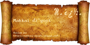 Makkai Ágost névjegykártya